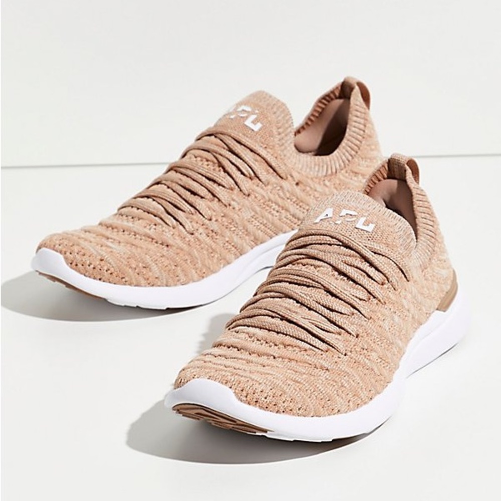 APL TechLoom Wave Sneakers Caramel Almond Melange Beige 10 $245 - Picture 1 of 8